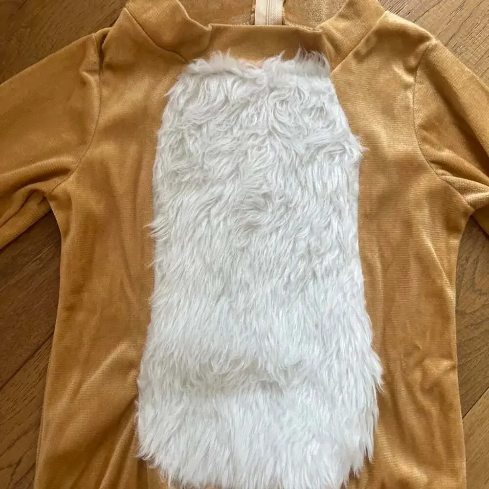 Whitetail Deer Costume Kids size small Jumpsuit Brown with headpiece, etc